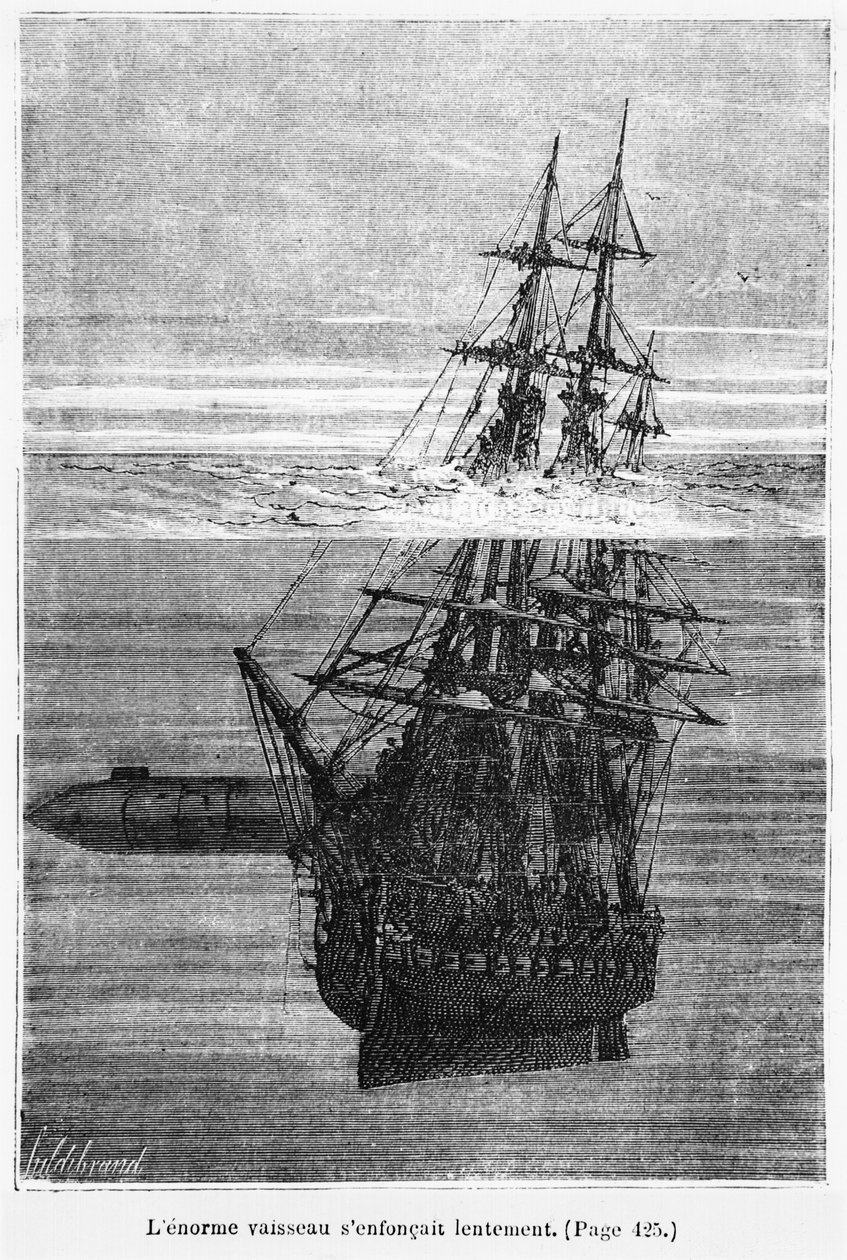 09 Alphonse_Marie_de_Neuville_-_The_Nautilus_illustration_from_20000_Leagues_Under_the_Sea_by_Jules_Verne